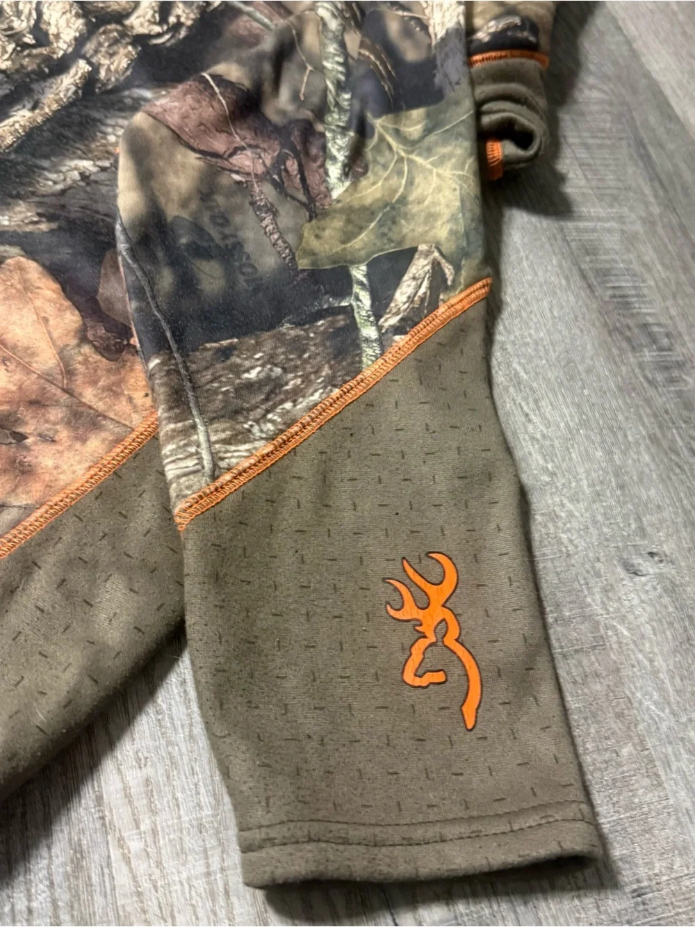 Browning Men’s Camo Hunting 1/4 Zip Pullover Realtree